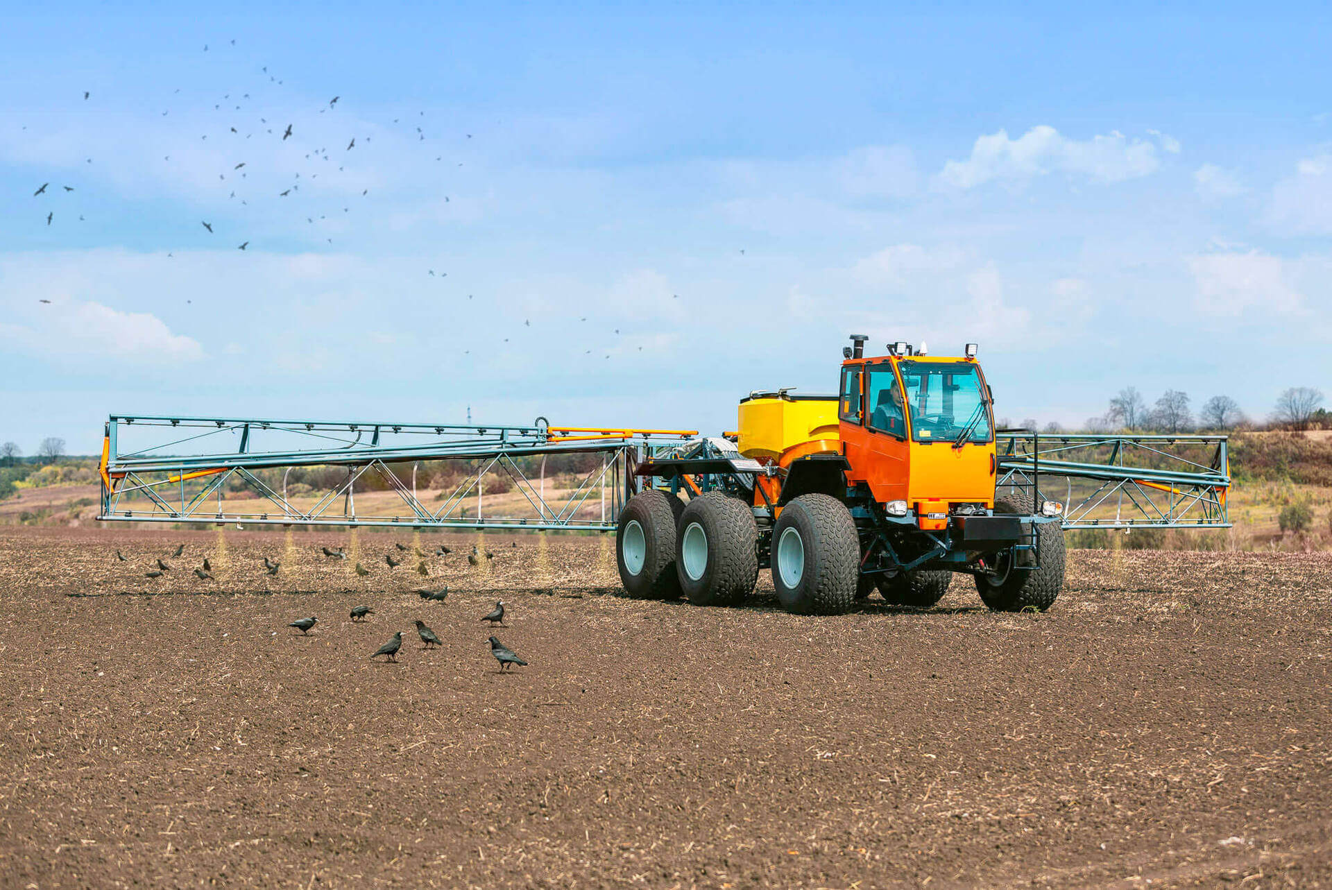 Сельхозтехника линейки «Туман» в Костанай (Казахстан). Точное распределение по всей ширине захвата